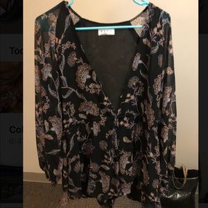 Vici Dolls Cascading Florals Romper